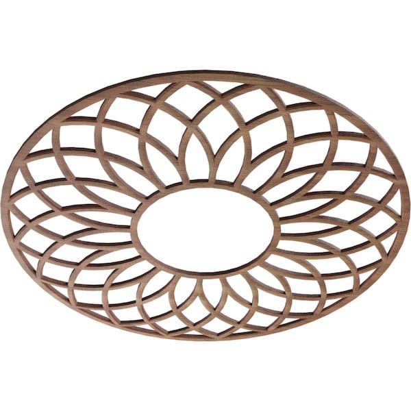 Cannes Wood Fretwork Pierced Ceiling Medallion, Walnut, 20OD X 6 7/8ID X 3/8T